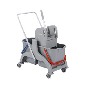 Double Bucket Gray Basket