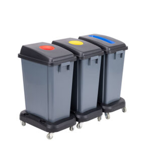 Triple Waste Bin Unit