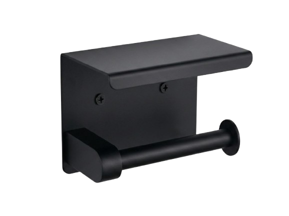 Toilet Paper Holder with Storage Shelf