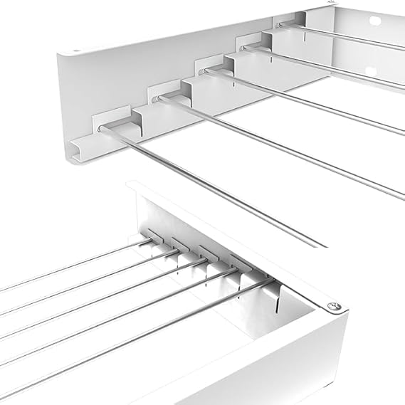 Folding Clothes Drying Rack Wall Mounted Magic Retractable - الصورة 2
